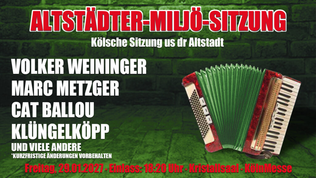 Altstädter Miljö-Sitzung 2027 am 29.01.2027
