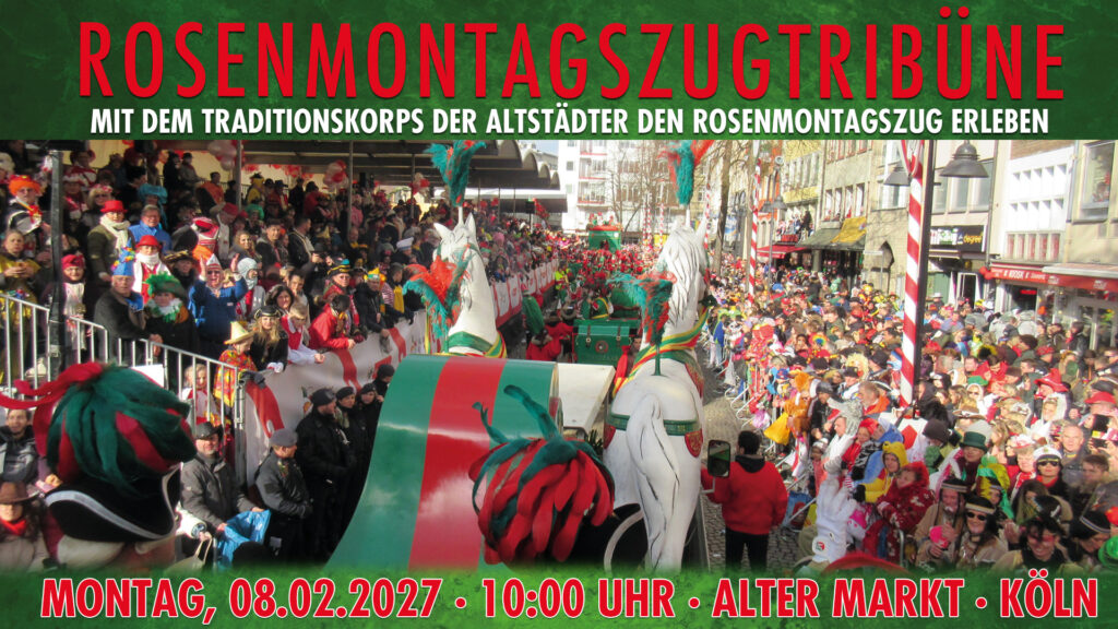 Rosenmontagstribüne 2027 am 08.02.2027