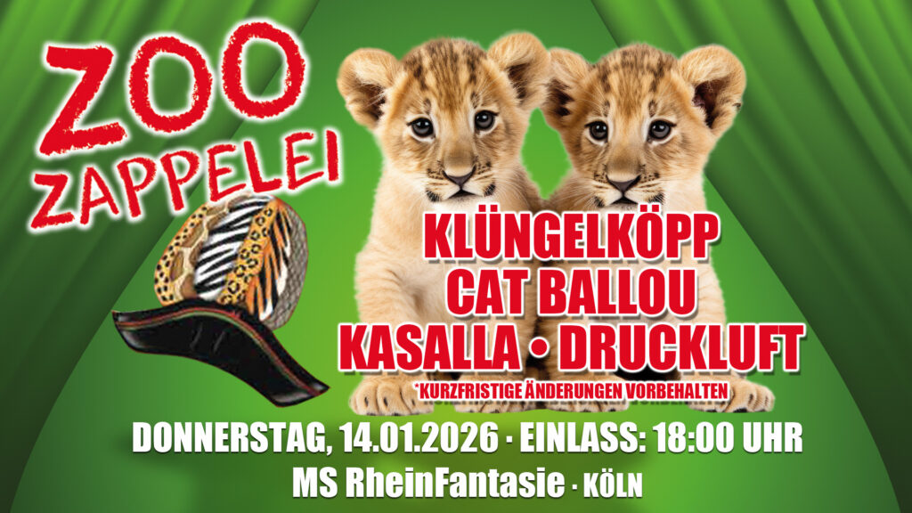 Zoo Zappelei 2027 am 14.01.2027